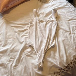 White ribbed tank top